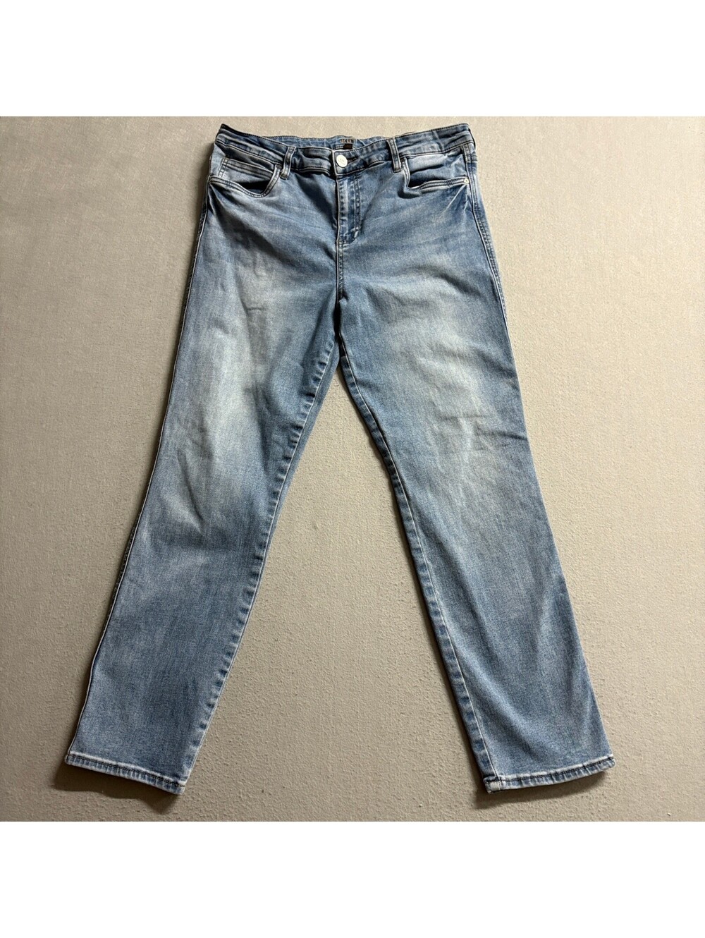 Kut from the Kloth High Rise Ankle Slim Straight Leg Jeans Womens Size 14 Blue